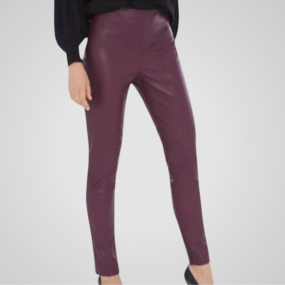 Chico’s Black Label Faux Leather Pants – Burgundy